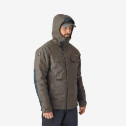 Veste De Pêche Imperméable Chaude Homme - FJ 500 TH Kaki -Pêche Boutique veste de peche impermeable chaude homme fj 500 th kaki 2